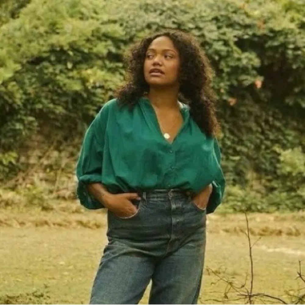 RARE Doen Jane Teal Blouse